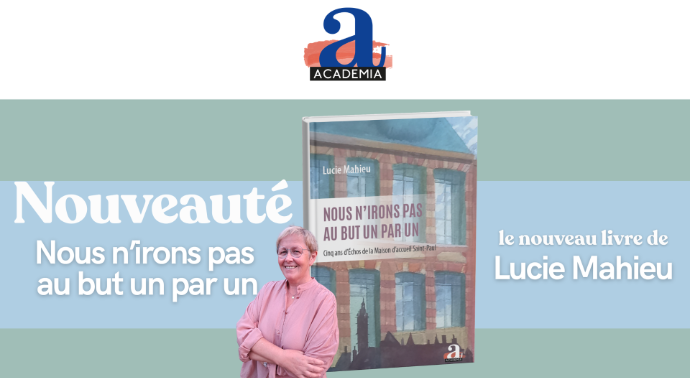 Lucie Mahieu avec son livre